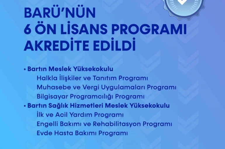 BARÜ’nün 6 ön lisans programı akredite edildi