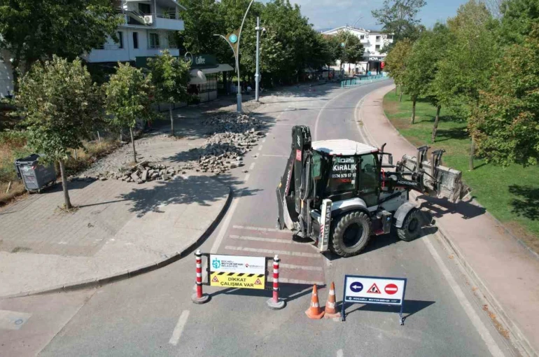 Başiskele sahilinde üstyapı çalışmaları başladı 