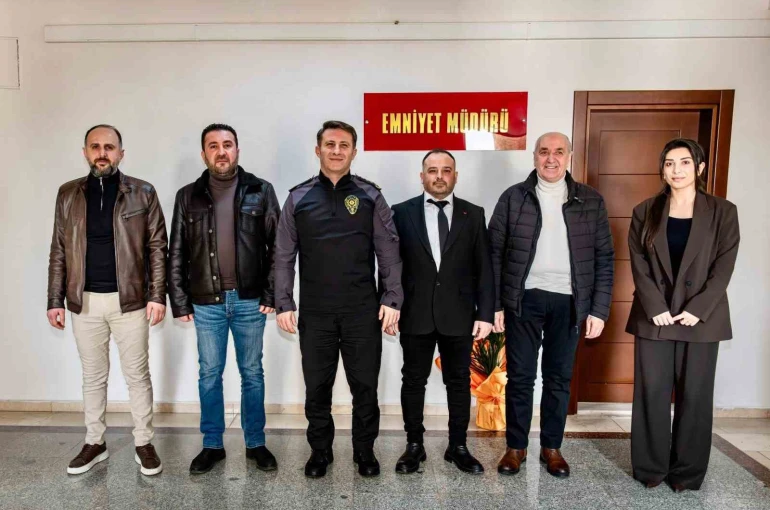 Başkan Dilek ve yönetiminden İl Emniyet Müdürü Çağlar’a ziyaret 