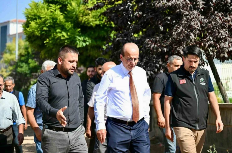 Başkan Geçit, Çavuşoğlu mahallesindeki asfalt serim çalışmalarını inceledi 