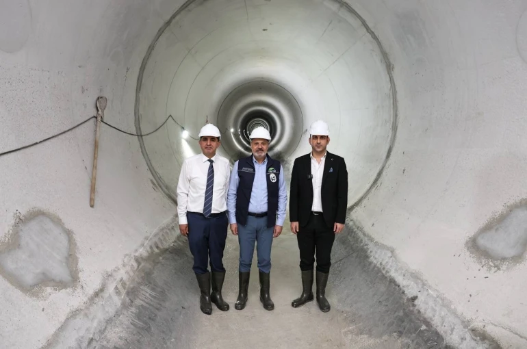 Başkan Öntürk, Türkiye’nin en büyük atık su tüneli projesini inceledi 