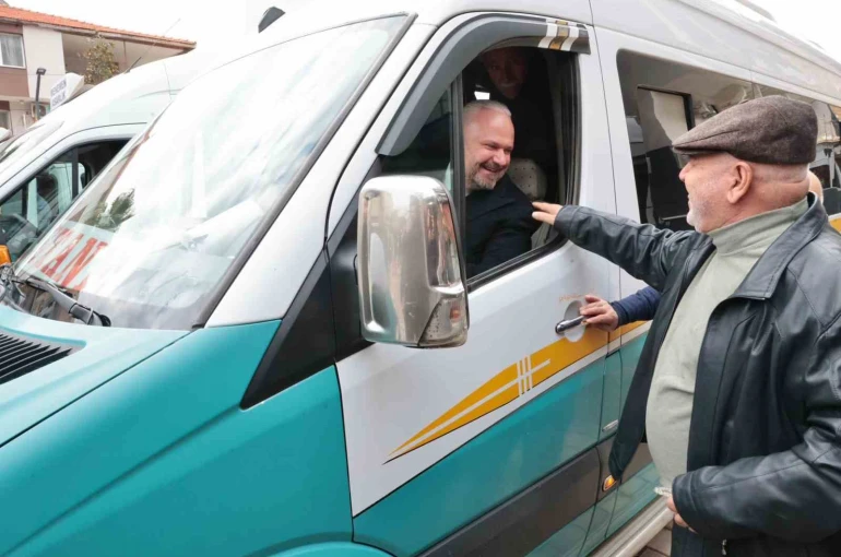 Başkan Pehlivan önce müjdeyi verdi, sonra direksiyona geçti 