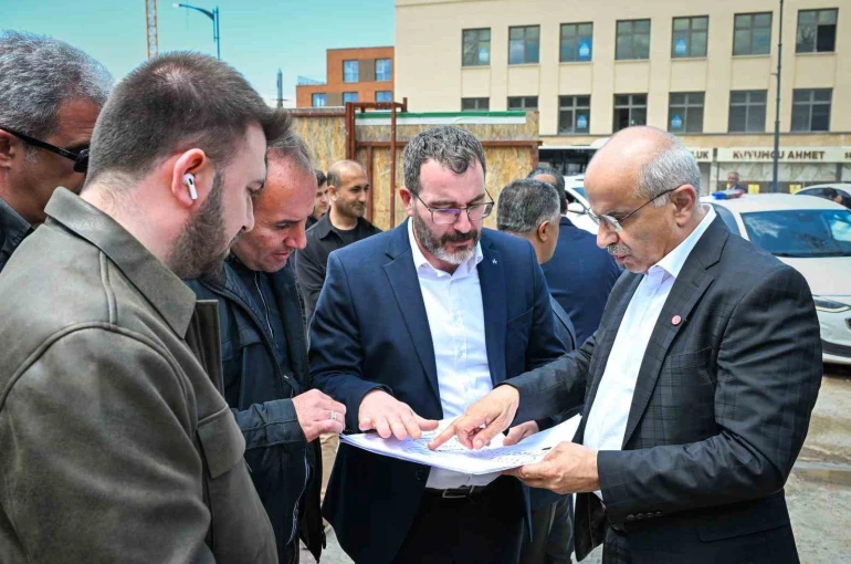 Başkan Sami Er, Söğütlü Camii inşaatını yerinde inceledi 