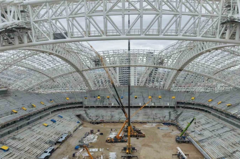 Başkentin yeni simgesi olacak stadyum havadan görüntülendi 