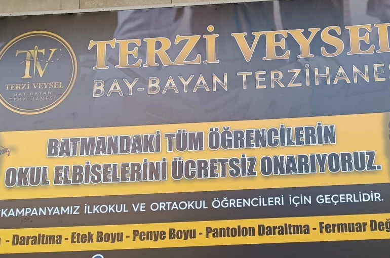 Batmanlı terziden örnek davranış: Yırtık ve sökük okul kıyafetlerini ücretsiz onarıyor 