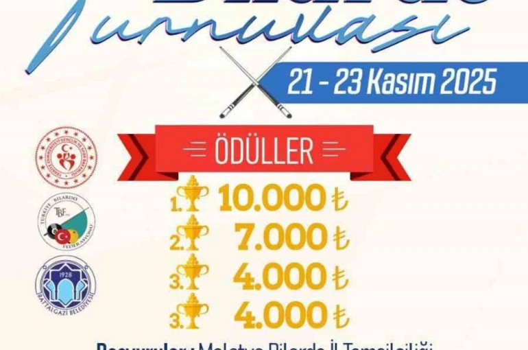 Battalgazi Belediyesi’nden 3. Arslantepe 3 Bant Bilardo Turnuvası 