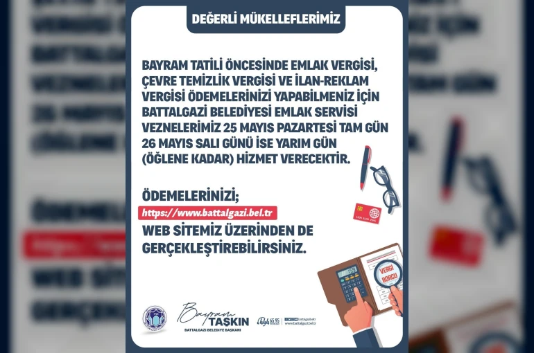 Battalgazi Belediyesi’nden bayram öncesi vezne düzenlemesi 