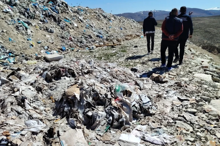 Bayburt’ta katı atık sahasında çevre denetimi yapıldı 