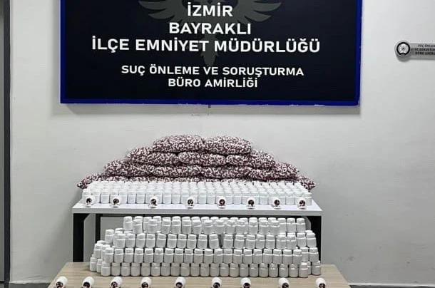 Bayraklı’da binlerce uyuşturucu hap yakalandı 