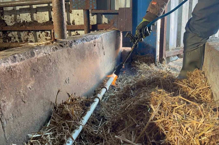 Besiciler donan su şebeklerini açmak için uğraşıyor