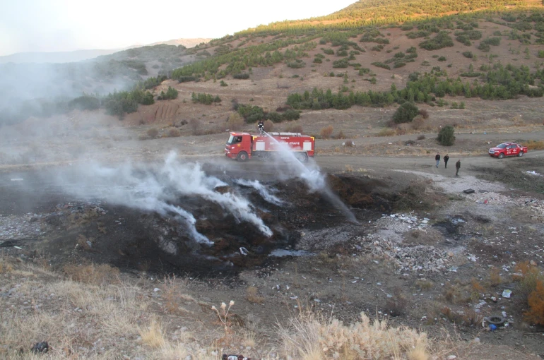 Beyşehir'de ormanlık alan içerisinde çıkan yangın paniğe neden oldu