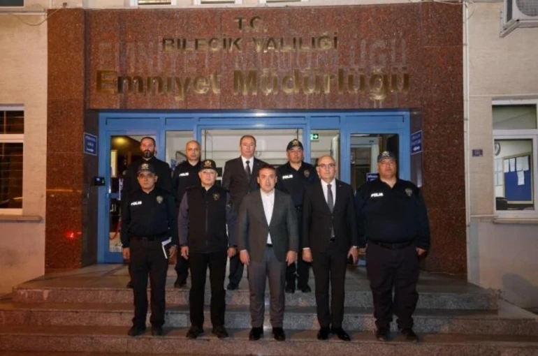 Bilecik Valisi Faik Oktay Sözer, emniyet çalışmalarını yerinde inceledi 
