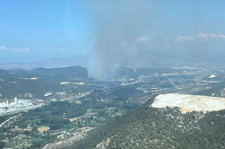Bilecik’te başlayan orman yangınına karadan ve havadan müdahale ediliyor
