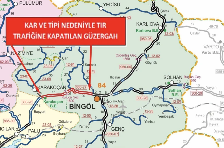 Bingöl-Elazığ karakolu tır trafiğine kapatıldı 