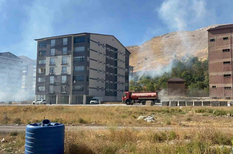 Bitlis’te çıkan yangın ağaçlara zarar verdi 