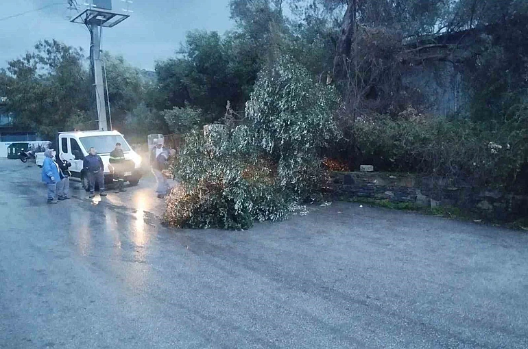 Bodrum’da fırtına etkili oldu 