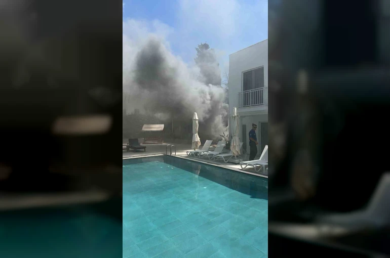 Bodrum’da otel avlusunda çıkan yangın söndürüldü