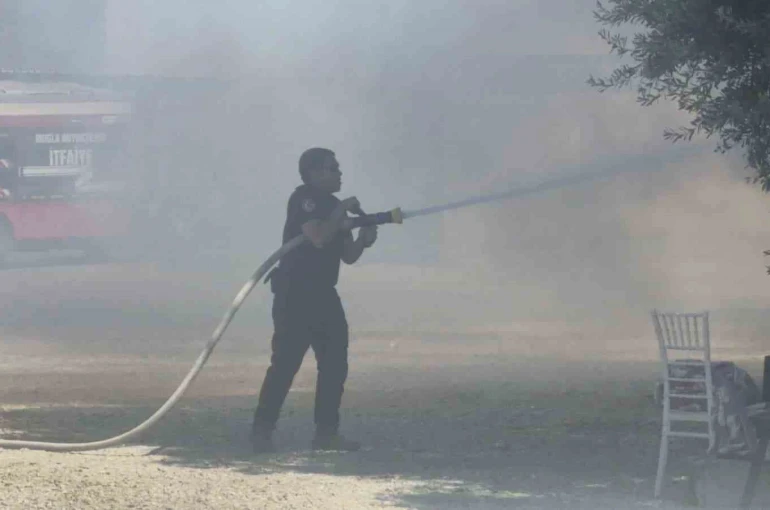 Bodrum’da personel lojmanında yangın 