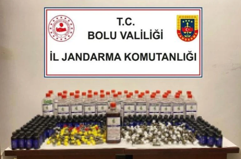 Bolu'da kaçak içki operasyonu: Piyasa değeri 42 bin lira