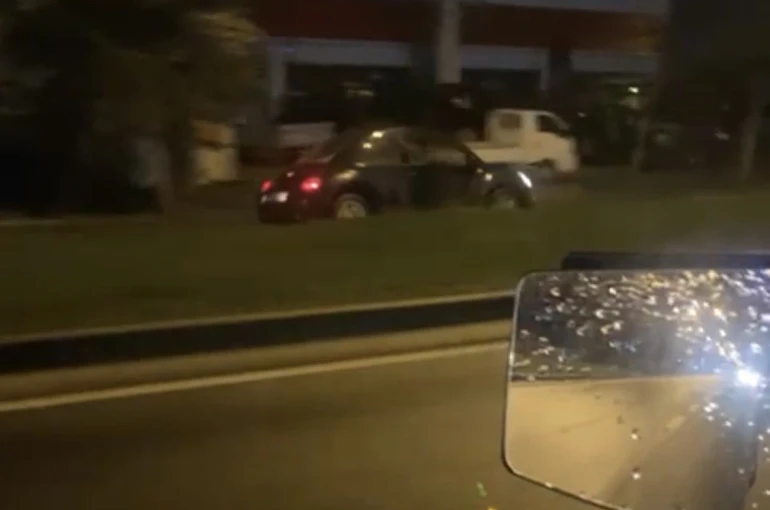 Bolu’da D-100’de bir otomobil ters şeritten kilometrelerce gitti 