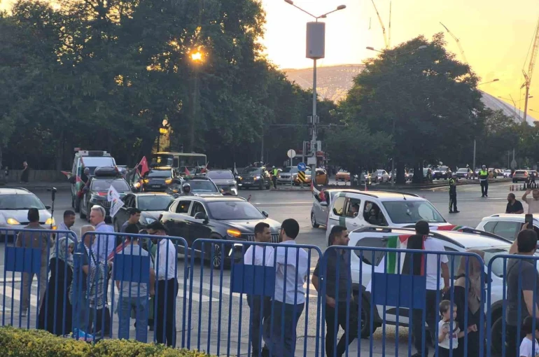 Bosna Hersek’ten yola çıkan "Filistin Konvoyu" Ankara’da karşılandı