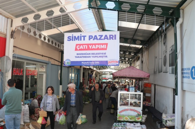 Bozdoğan’da Simit Pazarı Sokağı düzenleme çalışması tamamlandı 
