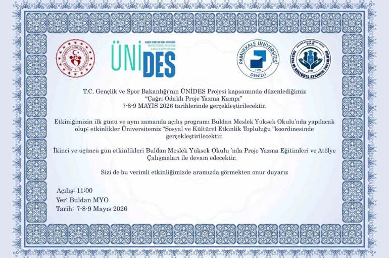 Buldan MYO ’Çağrı Odaklı Proje Yazma Kampı" projesine ev sahipliği yapacak 