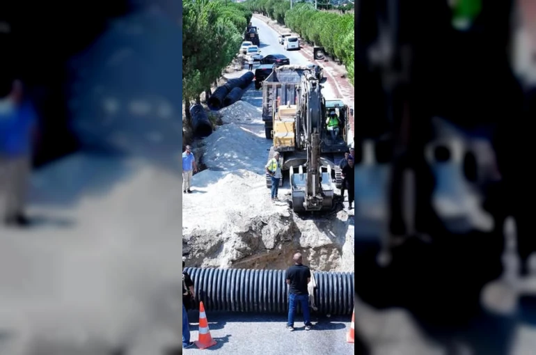 Buldan’da yağmur suyu hattı çalışmaları başladı