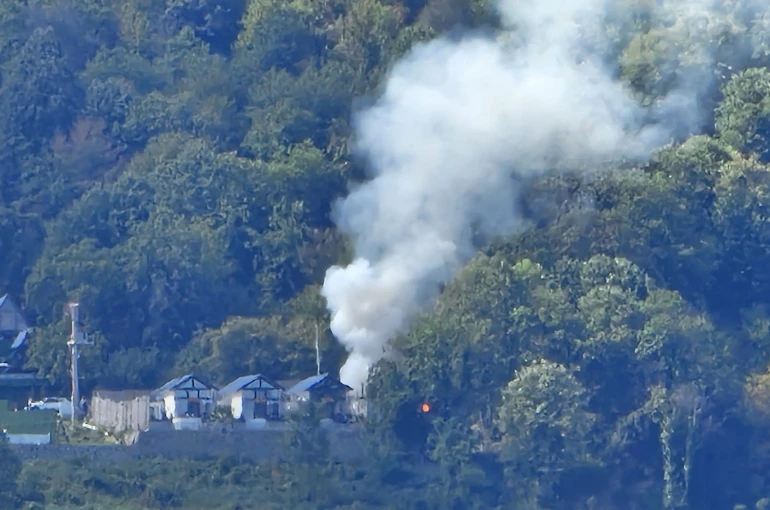 Bungalov tesisinde yangın