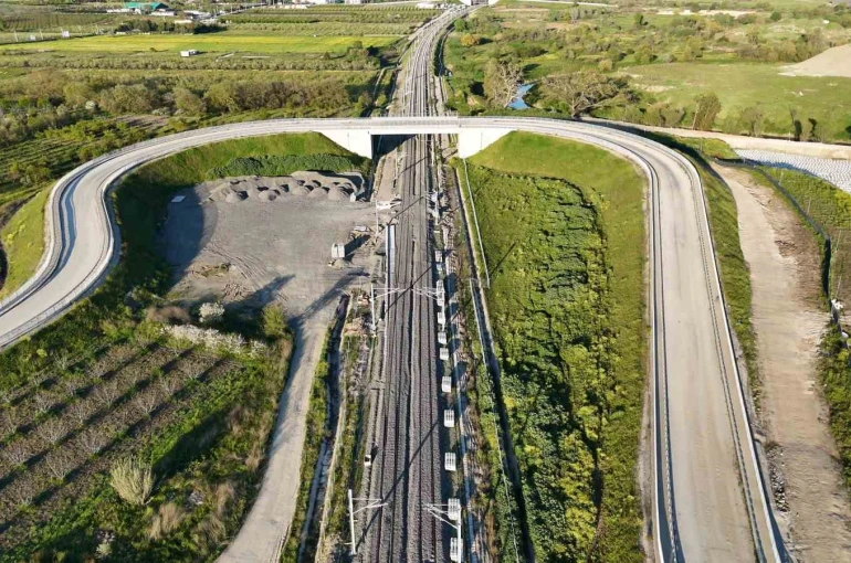 Bursa-Ankara hızlı tren hattı rayları böyle görüntülendi 
