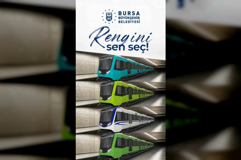 Bursa Büyükşehir, yeni raylı sistem araçlarının renk seçimini vatandaşlara bıraktı