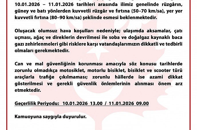 Bursa Valiliği’nden peş peşe uyarılar 