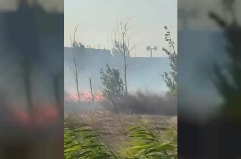 Bursa’da fabrikanın yanındaki arazide korkutan yangın