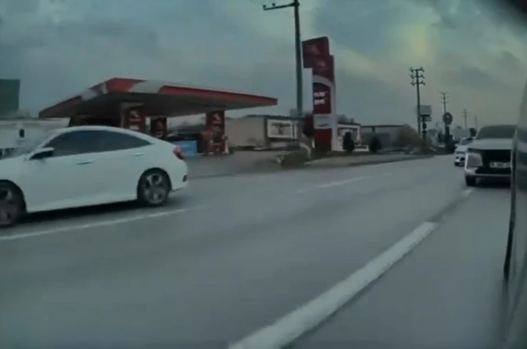 Bursa’da tehlikeli makas kamerada 