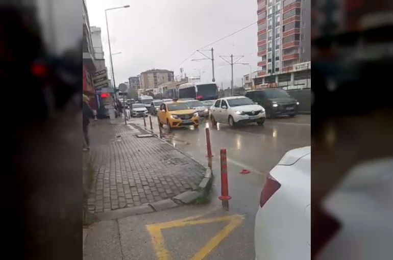 Bursa’da tehlikeli manevra: 3 bin lira ceza kesildi 