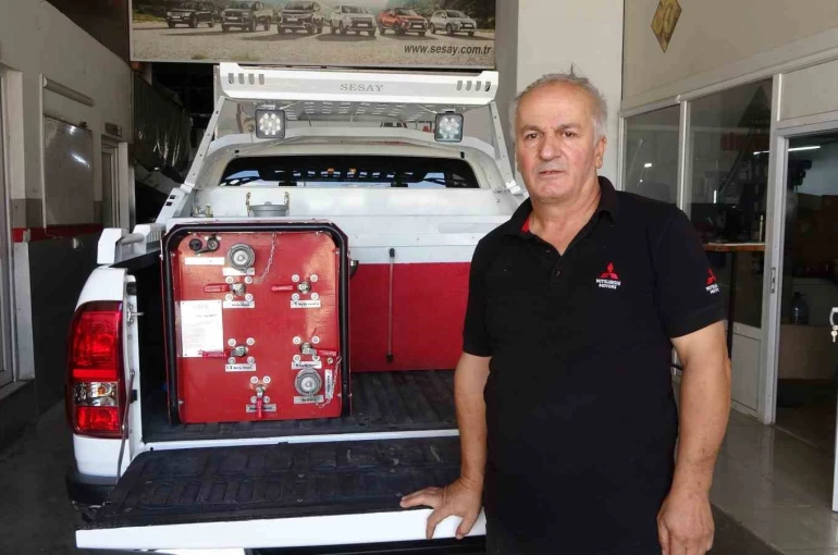 Büyük yangından etkilenen oto tamircisi orman yangınlarına hızlı müdahale aracı geliştirdi