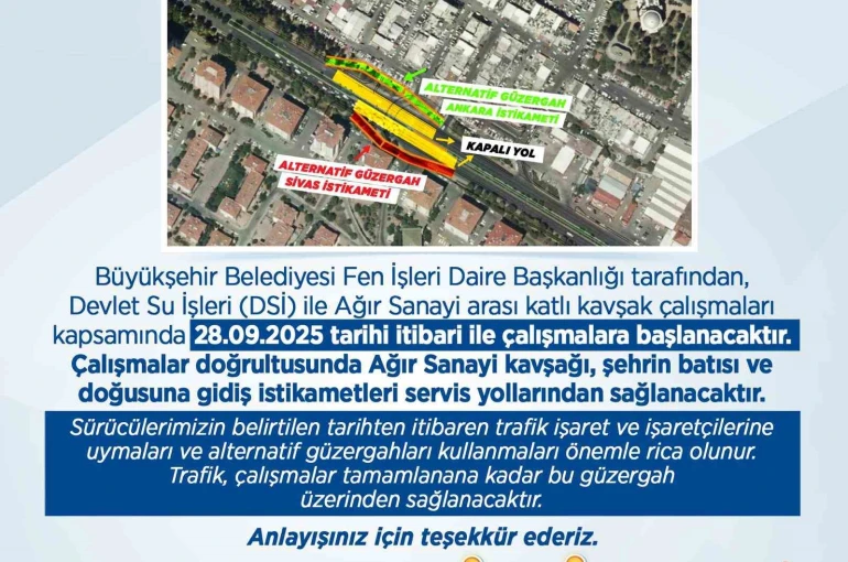Büyükşehirden sürücülere ’alternatif yol’ uyarısı