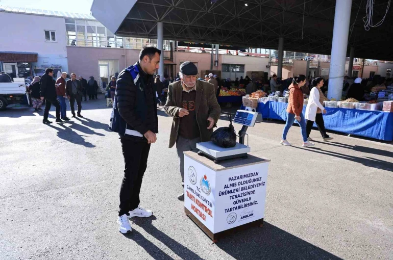 Çameli Belediyesinden ’güvenli terazi’ uygulaması 