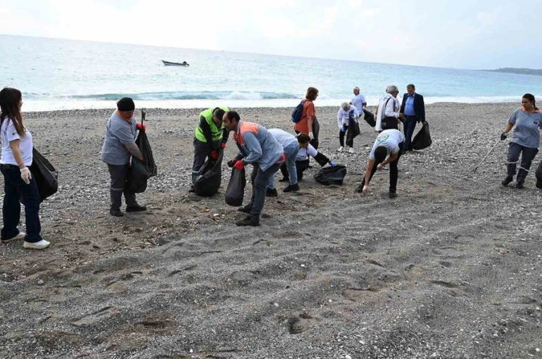 Çamyuva Sahili’nde temizlik