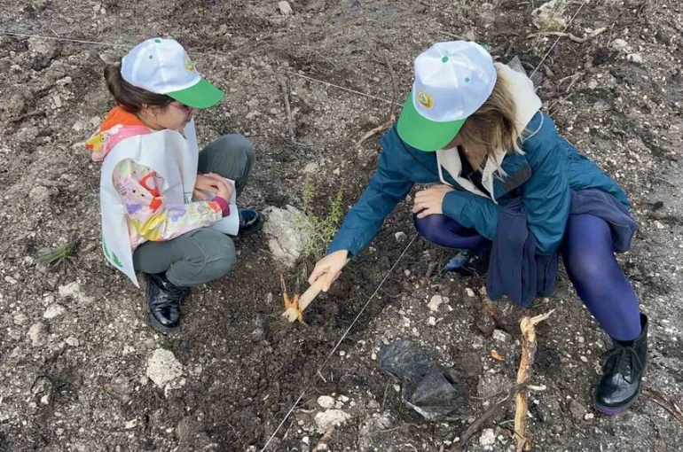 Çanakkale’de Milli Ağaçlandırma Günü çerçevesinde fidanlar toprakla buluştu 