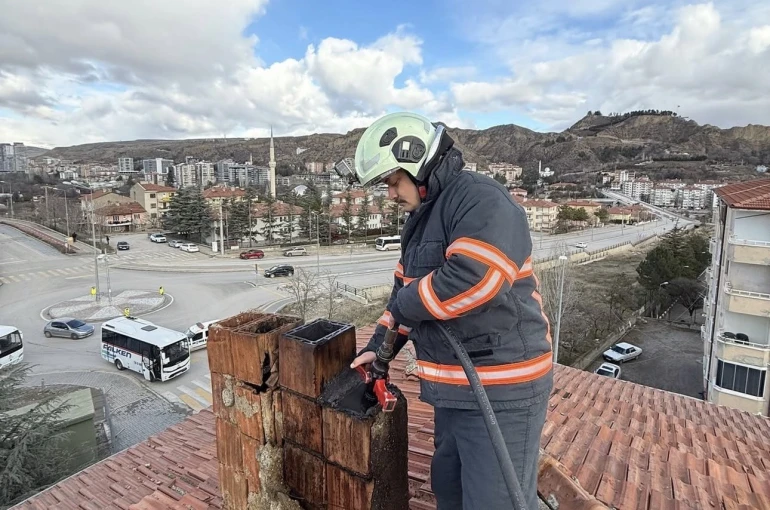 Çankırı’da korkutan baca yangını 