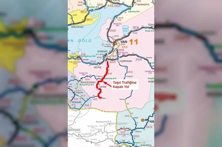 Çatak yolu araç trafiğine kapatıldı 