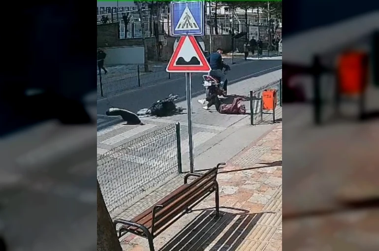 Çaycuma’da motosiklet yaya geçidinde anne ve çocuğuna çarptı: 2 yaralı