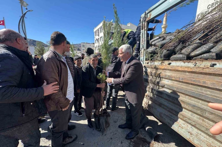 Çermik’te çiftçilere 10 bin adet fidan 