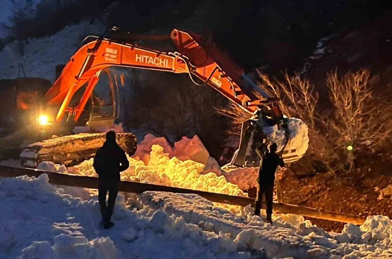 Çığ vurdu, devlet ve ilgili kurumlar çalışma başlattı, Beşağaç köyü karanlıktan kurtarıldı 