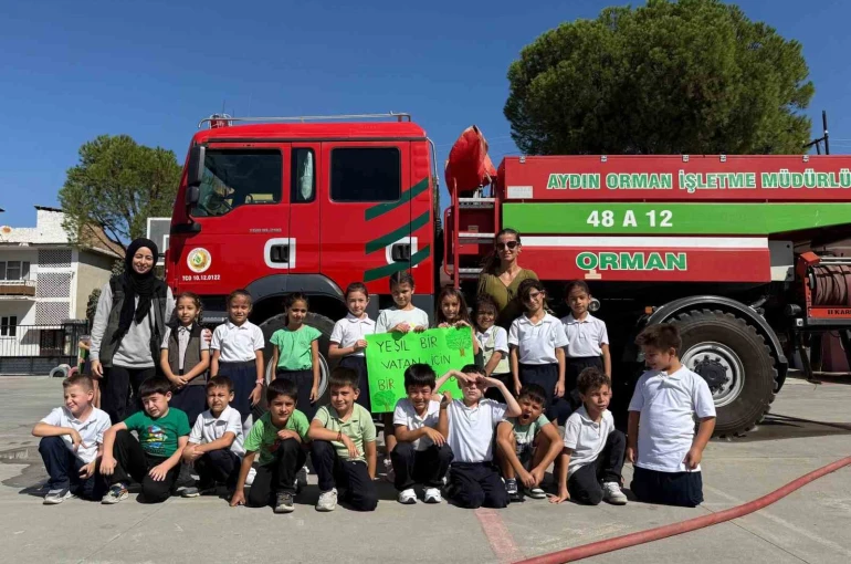 Çine’de öğrenciler orman yangınları hakkında bilgilendirildi 