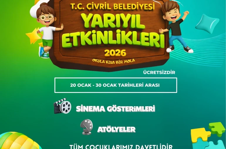 Çivril Belediyesi, yarıyıl tatiline özel sinema ve atölye etkinlikleri düzenliyor 
