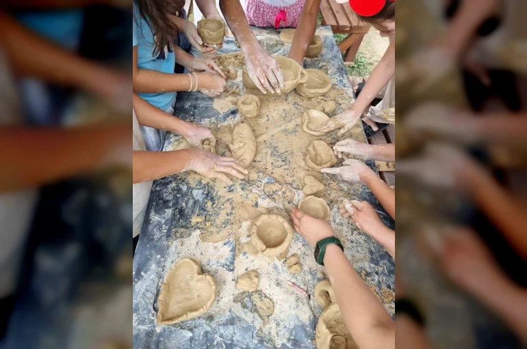 Çocuklar seramik çamuruyla hayal güçlerini sanata yansıttı