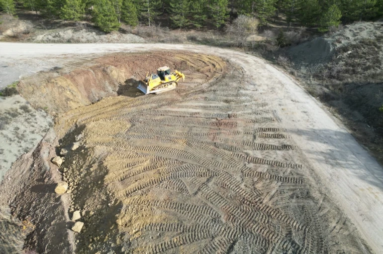 Çomar Barajında 2. etap yol genişletme çalışmaları başladı