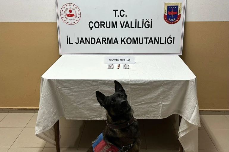 Çorum’da uyuşturucu hapla yakalanan 3 kişi gözaltına alındı 